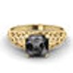 M200R: Yellow Gold 14K 2CT Black Dimanod Round