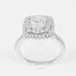 Carat 18K White Gold Halo with E / VS1 Diamonds