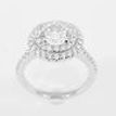 Carat 18K White Gold Halo with H / VS2 Diamonds