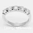 1.36 Carat 950 Platinum Shared Prong Anniversary Band with 5 F / VS Diamonds