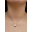 0.71 Carat 18K White Gold Necklaces with F / VS1 Diamonds