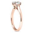 Cushion Diamond Solitaire Ring Fancy Champagne Treated 14K Rose Gold VS1 1 Carat