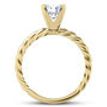 Champagne Diamond Solitaire Wedding Ring Round Treated 14K Yellow Gold VS2 1 Carat