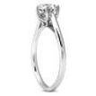 Green Diamond 6 Prong Solitaire Ring Round 14K White Gold VS1 1 Carat