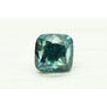 Blue Cushion Diamond Solitaire Ring 14K White Gold SI1 1.02 Carat
