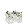 Diamond Stud Earrings Round Shape Real H/I VS2/SI1 14K White Gold 1.01 Carat
