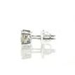 Diamond Stud Earrings Round Shape Real 1.20 Carat F/G SI2/I1 IGI 14K White Gold