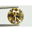 Round Cut Diamond Fancy Champagne Color Loose SI1 Certified Enhanced 2.14 Carat