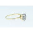 Cushion Diamond Engagement Ring Rose Cut 14K Yellow Gold Fancy Gray 1.85 TCW