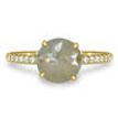 Rose Cut Round Diamond Engagement Ring 14K Yellow Gold Fancy Yellowish Gray 2.03 TCW