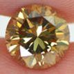 Round Cut Diamond Fancy Orangy Brown 1.58 Carat VVS2