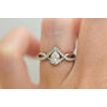 Diamond Infinity Engagement Ring Split Shank 0.86 Ct Natural Pear White 14K Gold