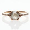 Radiant Diamond Engagement Ring Fancy Gray 1.22 TCW 14K Rose Gold