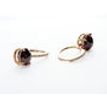 Rose Cut Diamond Drop Earrings 14K Rose Gold Round Fancy Grayish Brown 4.99 TCW