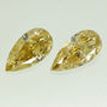 Pear Shape Diamond Pair Fancy Brown Yellow Color 1.33 TCW VS2