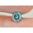 Round Shape Diamond Fancy Blue Color I1 0.77 Carat Certified