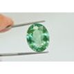 Green Spinel Gemstone Oval Shape Lab Created Certified 13.81x17.22mm 17.50 Carat