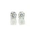 Diamond Stud Earrings Round Shape Real 1.82 Carat E/F I1 Natural 14K White Gold