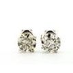 Real Diamond Stud Earrings Round 1.83 Carat J/K SI1/2 IGI Cert 14K White Gold