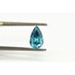 0.98 Carat Pear Diamond Wedding Ring Blue Treated 14K White Gold IGI Certified