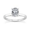 Oval Diamond Wedding Ring H SI2 14K White Gold 0.95 Carat IGI Certified