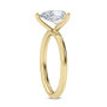 Pear Shape Diamond Wedding Ring Blue Treated 14K Yellow Gold IGI Cert 0.98 Carat