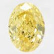 Oval Cut Diamond Fancy Yellow Color 0.71 Carat SI2 IGI Certificate