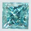 Princess Cut Diamond Fancy Blue 0.50 Carat I1 IGI Certificate