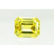 Emerald Shape Diamond Fancy Yellow Color 1.01 Carat VS1 Certified