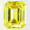 Emerald Shape Diamond Fancy Yellow Color 1.01 Carat VS1 Certified
