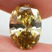 Brown Oval Diamond Solitaire Pendant Natural Treated 14K Yellow Gold 2.21 Carat