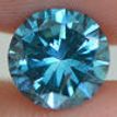 Round Shape Diamond Fancy Blue Color SI1 Enhanced Loose 0.90 Carat Certified