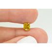 Cushion Shape Diamond Fancy Yellow Loose Enhanced 0.91 Carat SI2 IGI Certificate