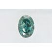 Oval Shape Diamond Fancy Greenish Blue Color 0.52 Carat SI2 IGI Certificate
