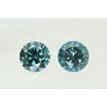 Round Shape Diamond Matching Pair Fancy Blue Color Loose Enhanced SI1 4.42 TCW