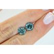 Round Shape Diamond Matching Pair Fancy Blue Color Loose Enhanced SI1 4.42 TCW