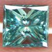 Princess Cut Diamond Fancy Greenish Blue VS2 Certified 0.61 Carat