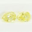 Pear Shape Diamond Pair Natural Fancy Yellow Color SI1/2 0.91 TCW