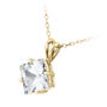 Princess Diamond Solitaire Pendant Natural Brown Treated 14K Gold 1.02 Carat