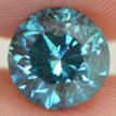 Round Cut Diamond Fancy Blue Color SI2 Enhanced Loose Polished 7.09mm 1.52 Carat