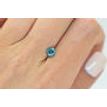 Fancy Blue Diamond Loose Round Shape SI2 Natural Enhanced Polished 0.70 Carat