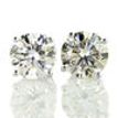 2.02 TCW Diamond Solitaire Stud Earrings Round Shape H/I VS2/SI1 14K White Gold