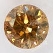 Loose Round Diamond Fancy Brown Orangy 0.53 Carat I1 IGI Certified