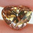 Heart Diamond Fancy Orangy Brown Color 0.94 Carat VS2 GIA Certificate