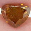Heart Cut Diamond Natural Fancy Brownish Orange 1.60 Carat I1