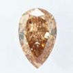 Pear Shape Diamond Fancy Orange Brown 0.54 Carat SI2 IGI Certificate