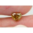 Heart Diamond Natural Fancy Brownish Orange Color 0.61 Carat VVS2