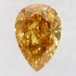 Pear Shape Diamond Fancy Orange Brown 0.33 Carat SI2 IGI Certificate
