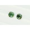 Round Shape Diamond Matching Pair Fancy Green Color  Loose Enhanced VS2 0.46 TCW