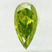 Pear Shape Diamond Fancy Green Loose Enhanced 0.52 Carat SI2 IGI Certificate